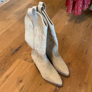 Altar'd State Cream Heeled Boots